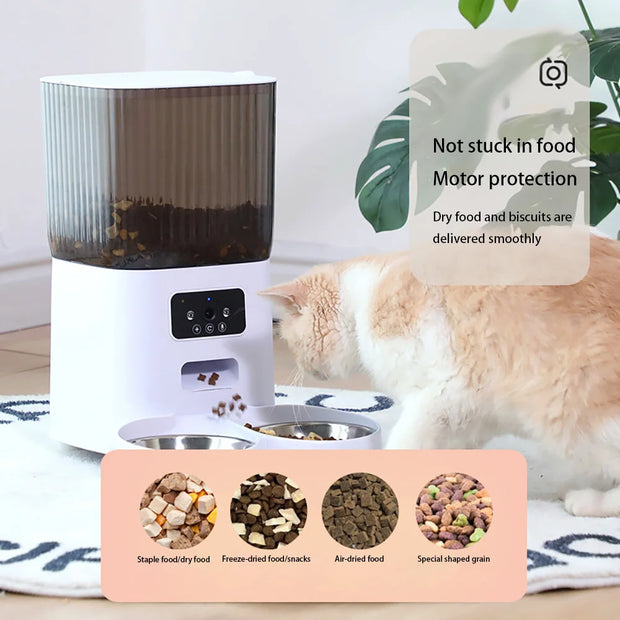 Smart Automatic Pet Feeder with Camera & Voice Control