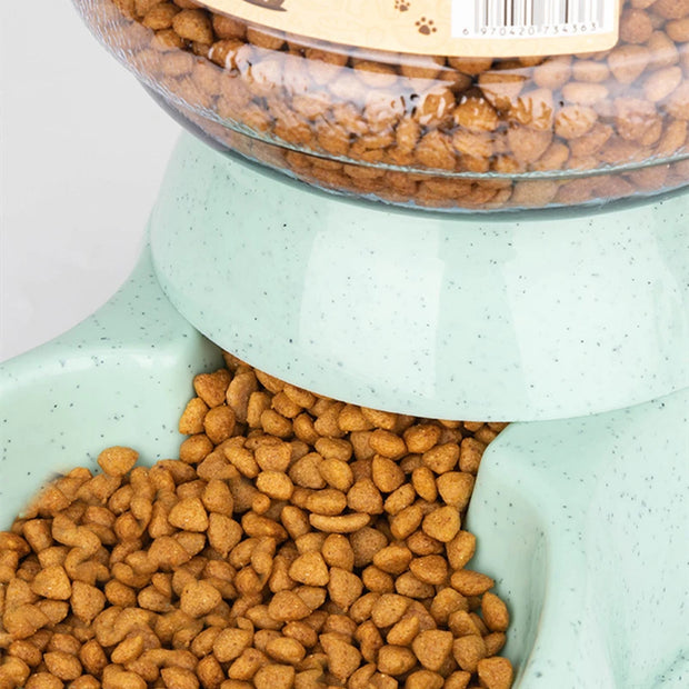 2-in-1 Automatic Pet Feeder with Large Capacity Water Dispenser