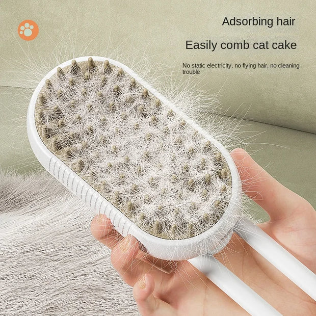 3-in-1 Steamy Pet Grooming Brush