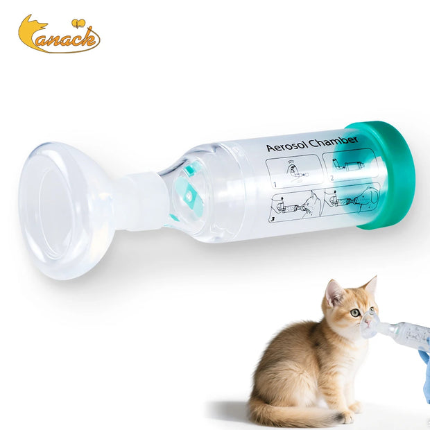 Pet Inhaler Spacer with Silicone Mask & Breathing Indicator