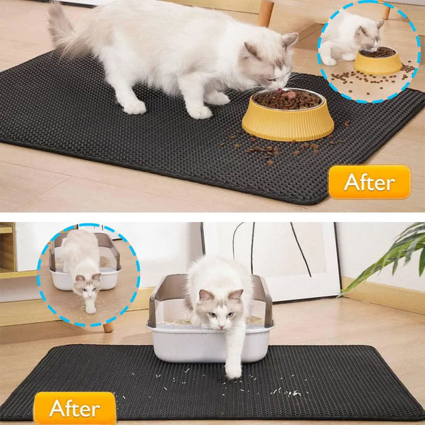 Double-Layer Waterproof Cat Litter Mat