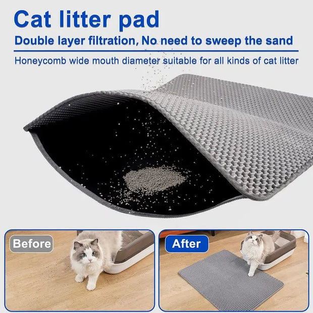 Double-Layer Waterproof Cat Litter Mat