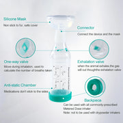 Pet Inhaler Spacer with Silicone Mask & Breathing Indicator