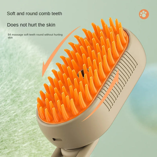 3-in-1 Steamy Pet Grooming Brush