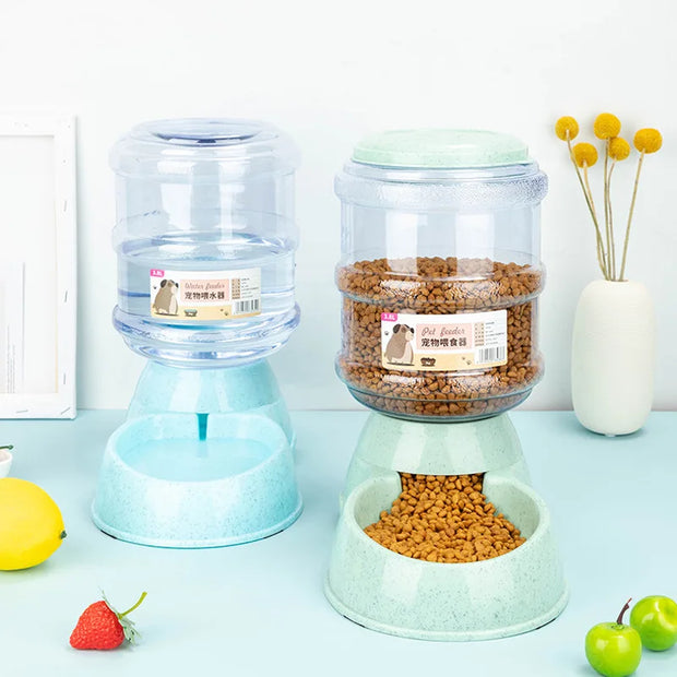 2-in-1 Automatic Pet Feeder with Large Capacity Water Dispenser