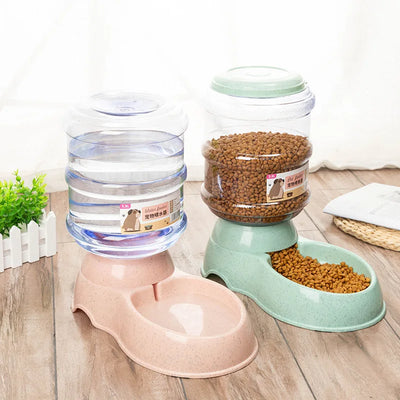 2-in-1 Automatic Pet Feeder with Large Capacity Water Dispenser