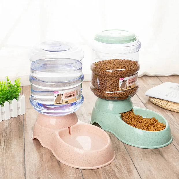 2-in-1 Automatic Pet Feeder with Large Capacity Water Dispenser