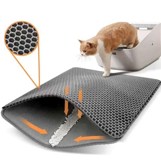 Double-Layer Waterproof Cat Litter Mat